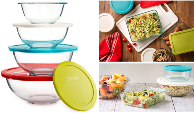 *HOT* $13.99 (Reg $40) Pyrex 10pc Set w/ Colored Lids + FREE Pickup