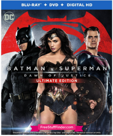$14.99 (Reg $36) Batman v Superman: Dawn of Justice Ultimate Edition Blu-Ray Combo Pack