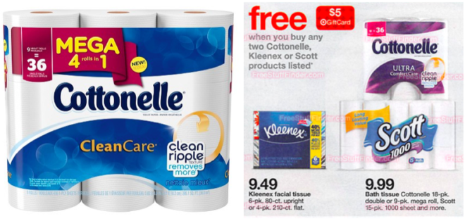 $6.67 (Reg $10) Cottonelle Mega Roll 9-Pack Bath Tissue at Target (Starting 9/25)