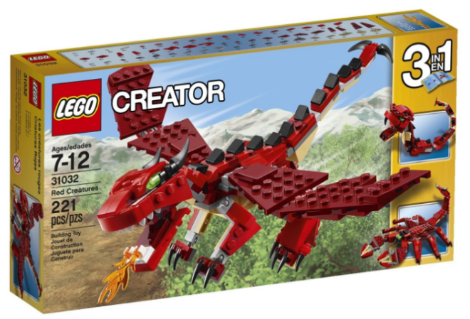 *HOT* $10.99 (Reg $15) LEGO Creator 3-In-1 Red Creatures Toy Set
