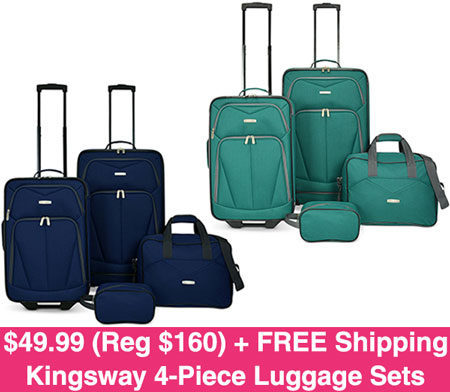 $39.99 (Reg $160) 4-Piece Luggage Set + FREE Shipping (Today Only)