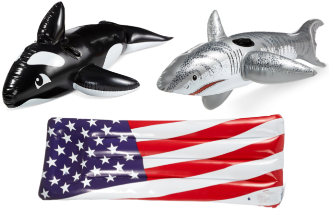 *HOT* $5.59 (Reg $50) Shark, Whale, & American Flag Pool Floats + FREE Pickup