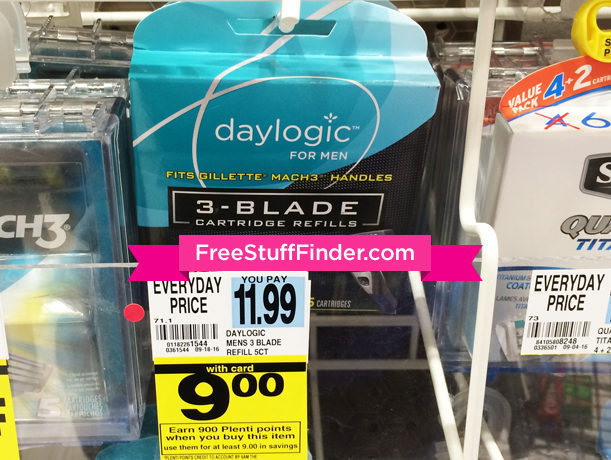 FREE Daylogic Men’s 3-Blade Cartridge Refill at Rite Aid