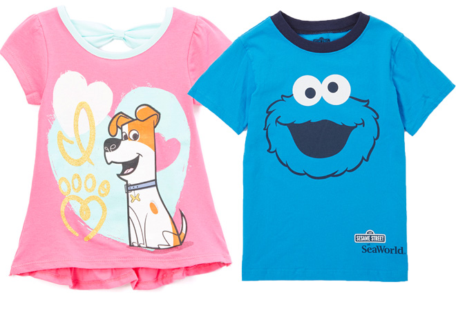 *HOT* $4.99 (Reg $18) Kids Character Tees + FREE Shipping