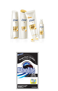 Free Samples of Dove Nourishing Oil Care and Woolite Extra Dark Care Detergent