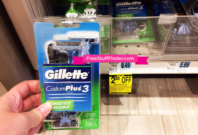 $1.82 (Reg $8.49) Gillette Custom Plus 3 Razors at Rite Aid