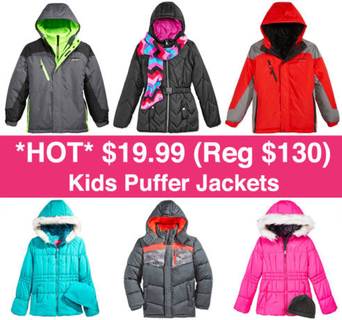 *HOT* $19.99 (Reg $85) Kids Puffer Jackets