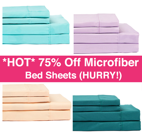 *HOT* 75% Off Microfiber Sheet Sets (Zulily)