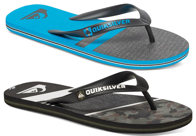 $6.74 (Reg $17) Men's Quiksilver Flip Flops + FREE Pickup