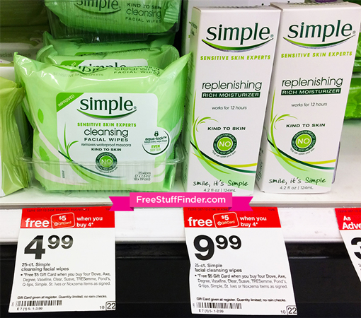 *HOT* $1.24 (Reg $5) Simple Cleansing Facial Wipes at Target