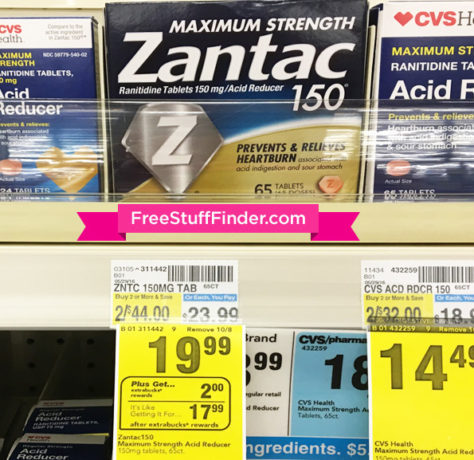 FREE Zantac150 65ct at CVS