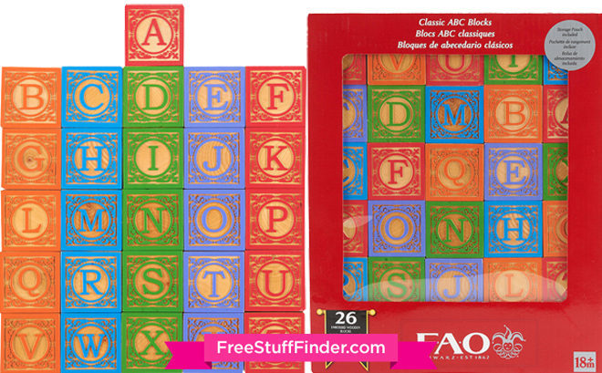 *HOT* $4.98 (Reg $15) FAO Schwarz Wooden Blocks + FREE Pickup