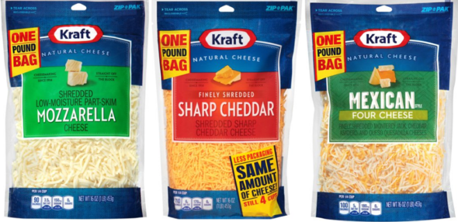 $3.85 (Reg $5.39) Kraft Shredded Cheese at Target