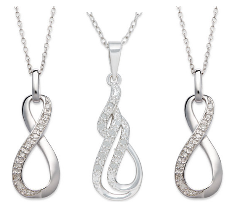 *HOT* $15 (Reg $100) Diamond Pendant Necklaces