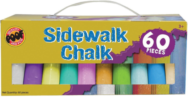$5.48 (Reg $9) Poof-Slinky Jumbo Sidewalk Chalk 60-Pieces + FREE Pickup