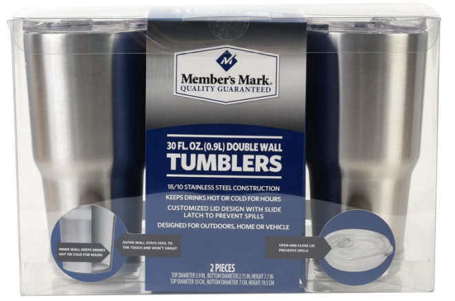 $17.98 Member’s Mark Double Wall Tumblers 2-Pack (Sam’s Club) + FREE Shipping