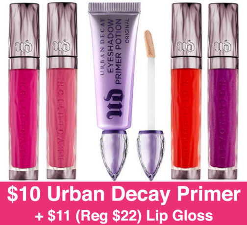 *HOT* 50% Off Urban Decay Primer Potion & Lip Gloss + FREE Shipping (Today Only)