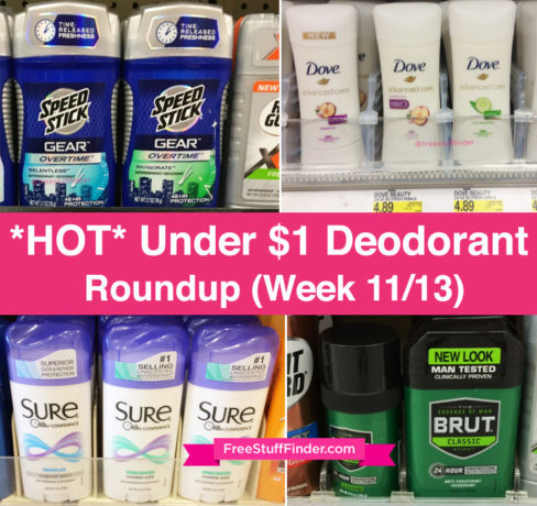 *HOT* Under $1 Deodorant Deals (Week 11/13)