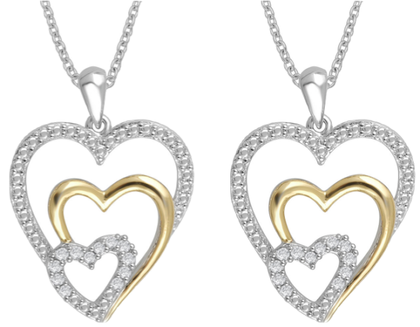 *HOT* $15.99 (Reg $100) Diamond Sterling Silver Heart Necklace + FREE Pickup