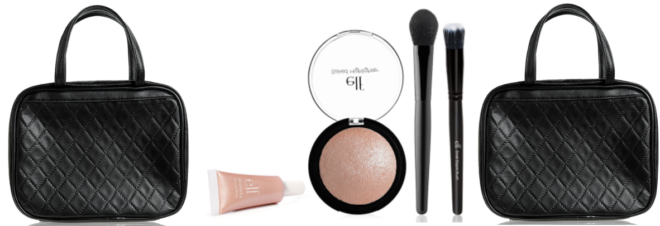 elf-highlighting-set-and-makeup-bag