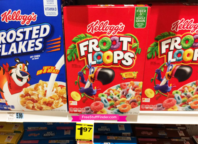 $1.09 (Reg $4.79) Kellogg’s Froot Loops Cereal at Rite Aid