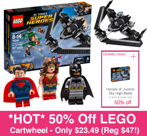 *HOT* 50% Off LEGO Super Heroes Playset Cartwheel Offer (Just $23.49 Today Only!)