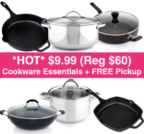 *HOT* $9.99 (Reg $60) Cookware Essentials + FREE Pickup