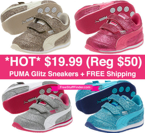 *HOT* $19.99 (Reg $50) Puma Girls Glitz Sneakers + FREE Shipping