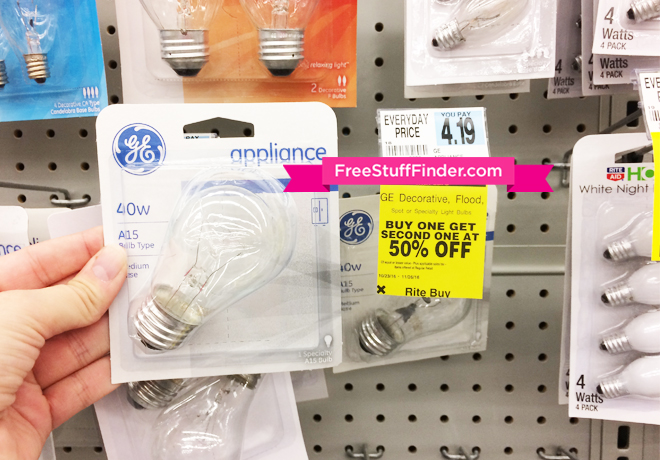 *HOT* $0.14 (Reg $4.19) GE Specialty Light Bulbs at Rite Aid