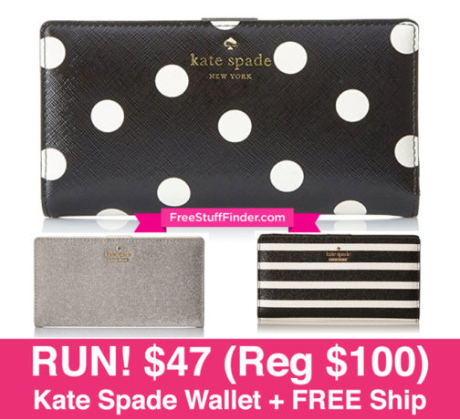 RUN! $47 (Reg $100) Kate Spade Wallet + FREE Shipping & FREE Returns