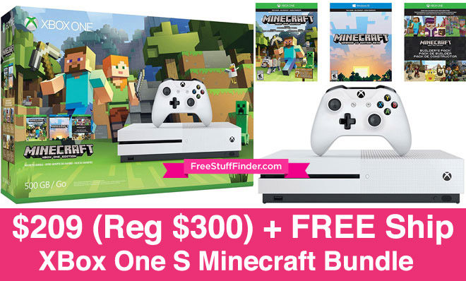 *HOT* $209 (Reg $300) Xbox One S Minecraft Bundle + FREE Shipping (Best Price!)