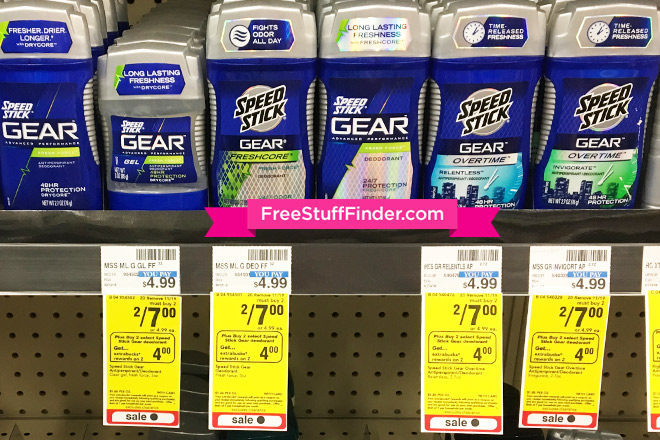 *HOT* $0.75 (Reg $5) Speed Stick Gear Deodorant at CVS