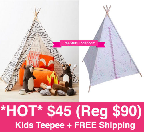 $45 (Reg $90) Kids Teepee Play Tent + FREE Shipping (LIVE NOW!)