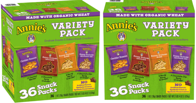 $7.59 Annie's Cheddar Bunnies & Bunny Graham Crackers 36-Pack + FREE Shipping