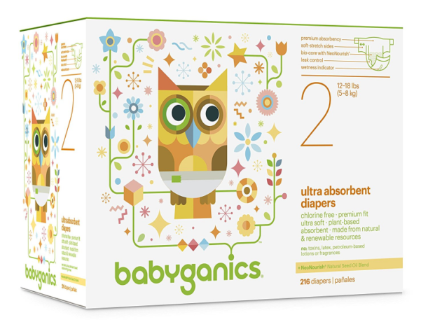 *HOT* 40% Off Babyganics Diapers + FREE Shipping ($0.10 Per Diaper!)