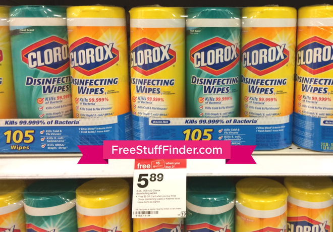 $3 (Reg $6) Clorox Disinfecting Wipes 3-Pack at Target (Only $1 Per Canister!)