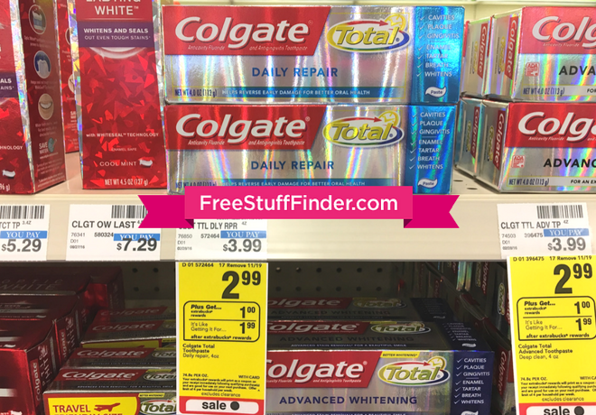 *HOT* FREE Colgate Total Daily Repair Toothpaste at CVS