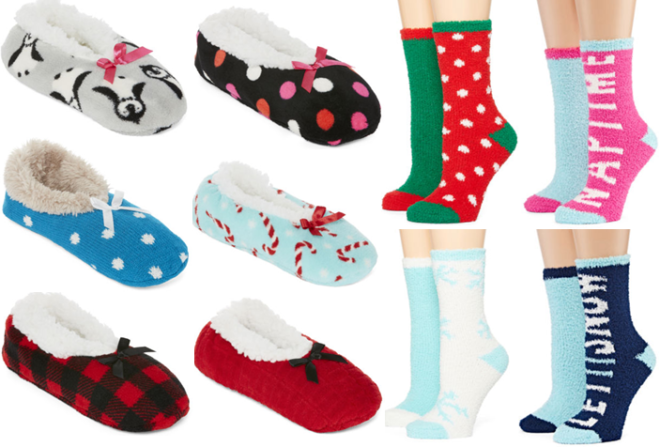 *HOT* $3.74 (Reg $12) Cozy Slippers Or 2-Pack Cozy Socks