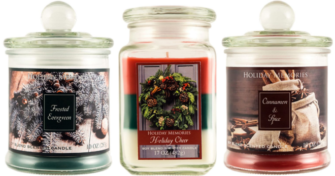 $3.42 (Reg $12) Holiday Memories Large Jar Candles