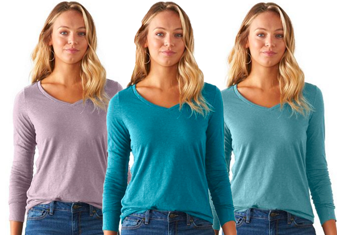 $2.99 (Reg $18) Women's Long Sleeve Tops + FREE Shipping
