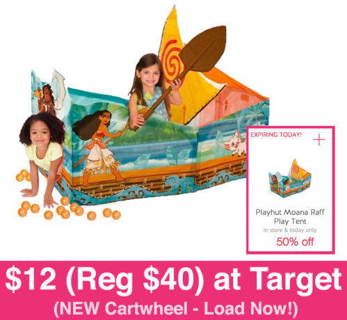 *HOT* 50% Moana Raff Play Tent Cartwheel (Just $12 Today Only)