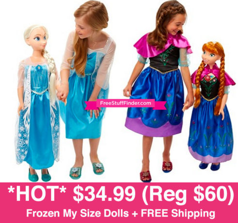 *HOT* $36.75 (Reg $60) My Size Anna & Elsa Doll + FREE Shipping (LIVE NOW!)