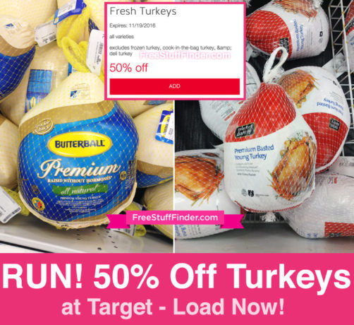 *HOT* 50% Off Fresh Turkeys Cartwheel Offer