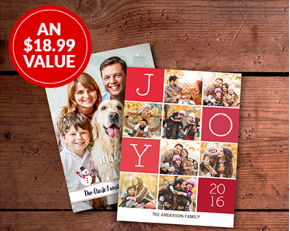 20 FREE Custom Holiday Photo Cards ($19 Value!)