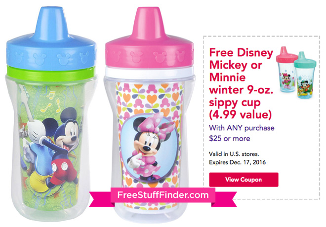 FREE Disney Sippy Cup w/ $25 Purchase at Babies R Us