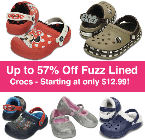 *HOT* Up to 57% Off Fuzz Lined Crocs (Starting at $12.99!)