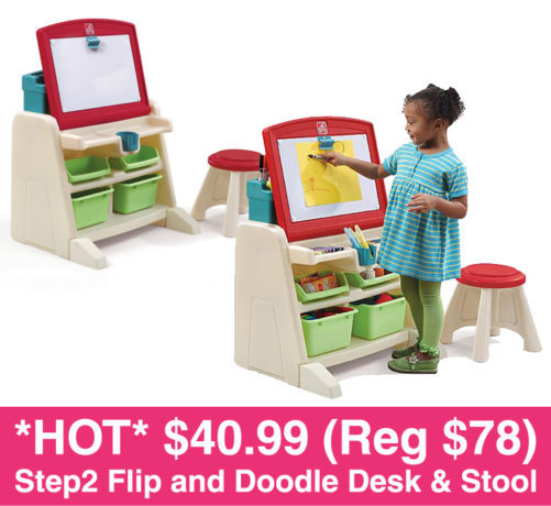 $40.99 (Reg $78) Step2 Flip and Doodle Desk with Stool Easel