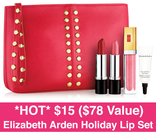 *HOT* $15 ($78 Value) Elizabeth Arden Holiday Lip Set + FREE Shipping