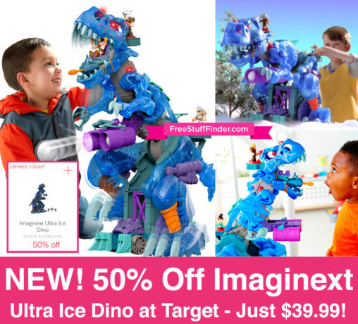 *NEW* 50% Off Imaginext Ultra Ice Dino Cartwheel Offer (Just $39.99 Today Only)