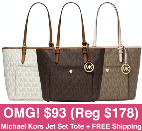 *HOT* $93.45 (Reg $178) Michael Kors Jet Set Medium Tote + FREE Shipping